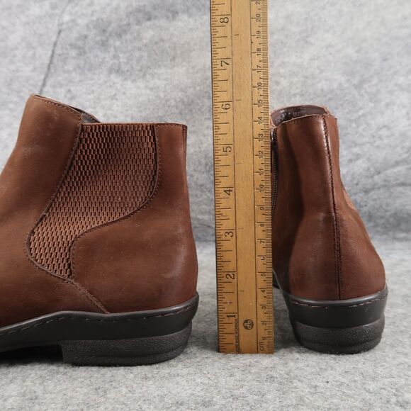 David Tate Shoes Women 6 Bootie Casual Leather Comfort Gore Panel Zip Ankle Boot - Picture 6 of 15